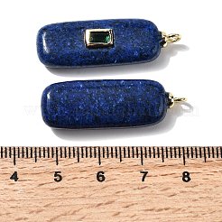 Natural Dyed Sesame Jasper Imitation Lapis Lazuli Pendants&nbsp;KK-Z137-04G