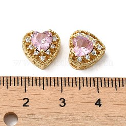 Rack Plating Brass Micro Pave Cubic Zirconia Beads&nbsp;KK-K377-13G