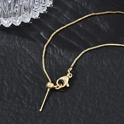 1MM Brass Box Chain Adjustable Slider Necklaces for Women&nbsp;KK-CBA4FD4-17G