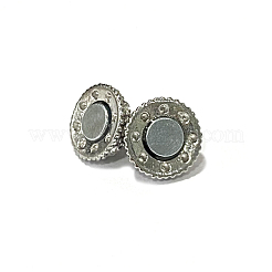 Alloy Rhinestone Magnetic Clasps with Loops&nbsp;BSAHH050
