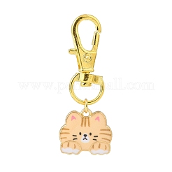 Cat Alloy Enamel Pendants Decorations Set&nbsp;HJEW-JM00824