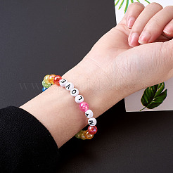 Transparent Crackle Acrylic Beads&nbsp;CACR-TA0001-03