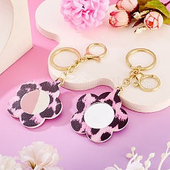 2Pcs PU Mirror Keychains&nbsp;KEYC-TADJ0001-05B