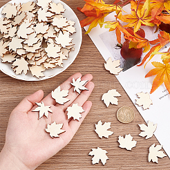 Unfinished Wood Maple Leaf Shape Cutouts&nbsp;DIY-WH0034-99