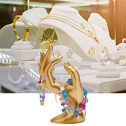 Resin Mannequin Hand Jewelry Display Holder Stands&nbsp;RDIS-WH0009-015