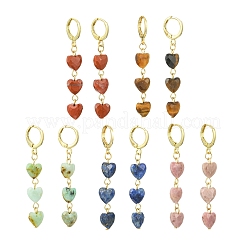 Gemstone Leverback Dangle Earrings for Women&nbsp;EJEW-JE07282
