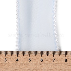 5 Yards ABS Pearl Edged Mesh Ribbon for Bowknot Making&nbsp;OCOR-B004-01A-05