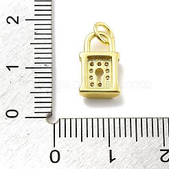 Rack Plating Brass Micro Pave Cubic Zirconia Charms&nbsp;KK-D359-05G