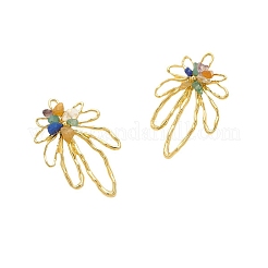 304 Stainless Steel Flower Stud Earrings&nbsp;FS-WG4A170-01