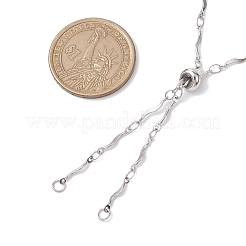 2Pcs 2 Colors 304 Stainless Steel Slider Necklace Makings&nbsp;AJEW-JB01265