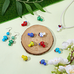 12Pcs 6 Colors Handmade Lampwork Beads&nbsp;LAMP-SC0001-86