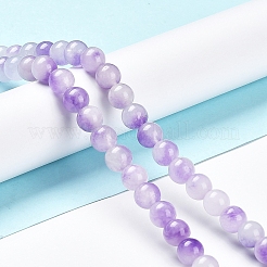 Faceted Rondelle Dyed Natural White Jade Bead Strands&nbsp;G-D073-01G