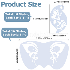 2 Sets 2 Styles Human Face PET Drawing Painting Stencils Templates&nbsp;DIY-GF0012-77B