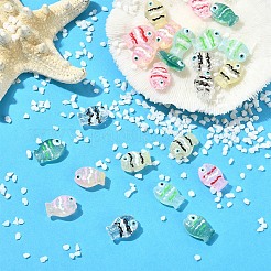 12Pcs 6 Colors Transparent Glass Beads&nbsp;LAMP-YW0004-22
