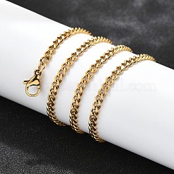 304 Stainless Steel Curb Chain Necklaces&nbsp;X-NJEW-H492-01G