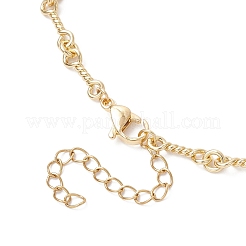 4MM Brass Twist Bar Link  Chain Necklaces for Women&nbsp;NJEW-JN05517