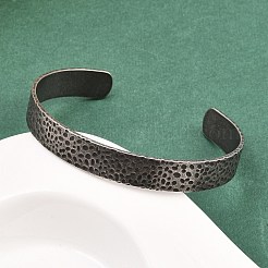 316 Surgical Stainless Steel Cuff Bangles&nbsp;BJEW-C125-07AS
