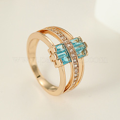 Brass Micro Pave Cubic Zirconia Finger Rings&nbsp;WG79A1E-01