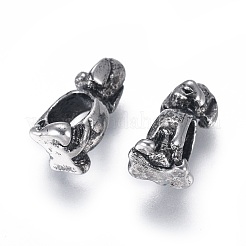 304 Stainless Steel Puppy European Beads&nbsp;STAS-I121-02AS