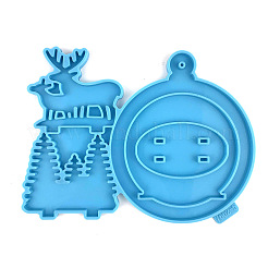DIY Christmas Deer Pendant Food Grade Silicone Molds&nbsp;XMAS-PW0001-010E