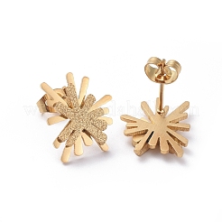 304 Stainless Steel Textured Stud Earrings&nbsp;EJEW-I239-01G