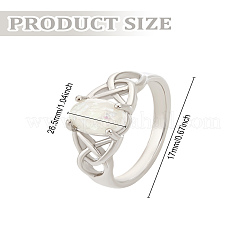 2Pcs Oval Resin Finger Rings&nbsp;RJEW-LP0001-40