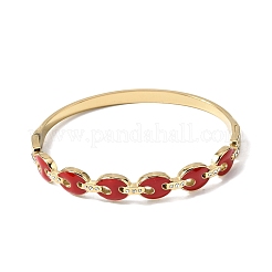 304 Stainless Steel Enamel Hinged Bangles&nbsp;BJEW-B168-01G