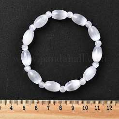 Natural Selenite Beaded Stretch Bracelets for Women&nbsp;BJEW-F481-01B