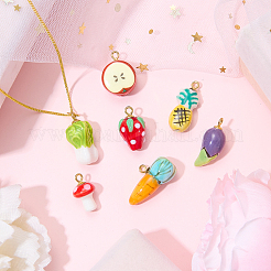7Pcs 7 Styles Handmade Porcelain Pendants&nbsp;PALLOY-SW00138