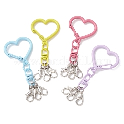 Alloy Heart Shape Keychain Clasps&nbsp;HJEW-JM04790