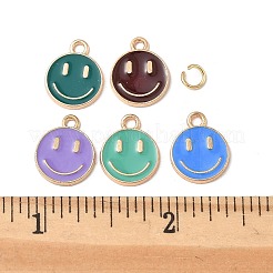 24Pcs 6 Colors Alloy Enamel Charms&nbsp;ENAM-FP0001-65