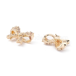 Rack Plating Brass Micro Pave Cubic Zirconia Charms&nbsp;ZIRC-C026-02LG