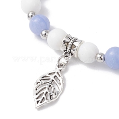 3Pcs 3 Styles Leaf Alloy Charm Bracelets&nbsp;BJEW-JB12467