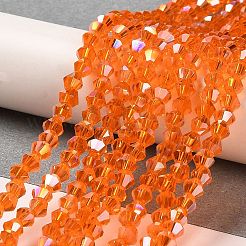 Transparent Electroplate Glass Beads Strands&nbsp;GLAA-F029-2mm-A11