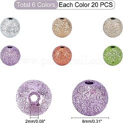 Spray Painted Acrylic Beads&nbsp;ACRP-PH0001-03-WH