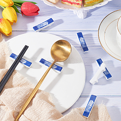 Porcelain Chopsticks Rest Dinner Spoon Stand Knife Fork Holder&nbsp;DIY-WH0270-064
