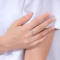 Simple Style 925 Sterling Silver Finger Rings&nbsp;FS-WG80334-02
