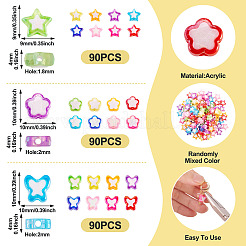 270Pcs Plating Acrylic Bead&nbsp;OACR-TA0003-76