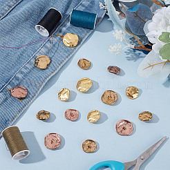 30Pcs 6 Styles Alloy Shank Buttons&nbsp;BUTT-NB0001-82