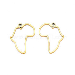 Ion Plating(IP) Africa Map 201 Stainless Steel Connector Charms&nbsp;STAS-T063-168G