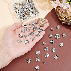 84Pcs 14 Styles Tibetan Styles Alloy Beads&nbsp;TIBEB-PH0061-79