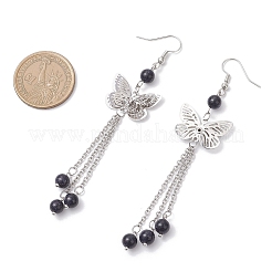 Brass Butterfly Dangle Earrings&nbsp;EJEW-JE06665