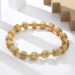 304 Stainless Steel Stretch Bangles for Women&nbsp;LS-BJEW-P315-02H-G