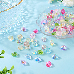 100Pcs 10 Colors Electroplated Transparent Glass Beads Strands&nbsp;GLAA-TA0003-83