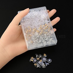 200Pcs 3 Style Brass & Plastic Ear Nuts&nbsp;KK-YW0001-65