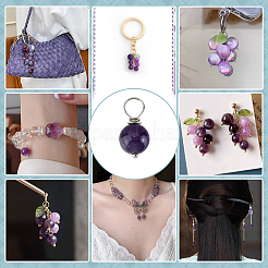 24Pcs Natural Amethyst Pendants&nbsp;PALLOY-PH01916