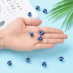 Round Evil Eye Resin Beads&nbsp;X-RESI-R159-12mm-08