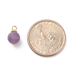 Frosted Natural & Synthetic Gemstone Charms&nbsp;PALLOY-JF01386