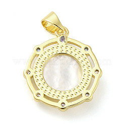 Rack Plating Brass Micro Pave Cubic Zirconia Pendants&nbsp;KK-Q784-34G