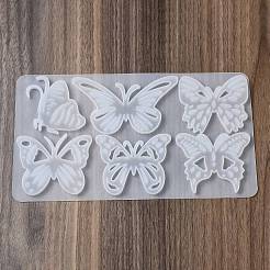 Rectangle with Butterfly Pattern DIY Pendant Silicone Molds&nbsp;X1-DIY-G114-04